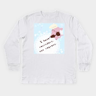 Reminders, not regrets (with background) Kids Long Sleeve T-Shirt